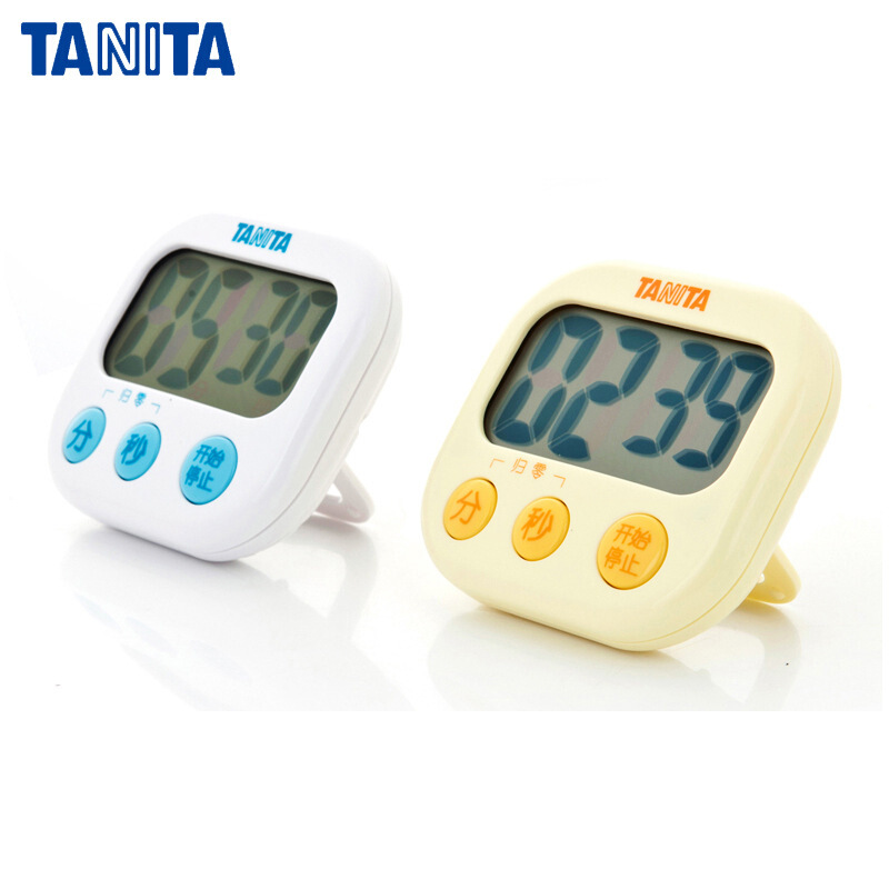 日本百利達tanita廚房計時器提醒器學(xué)生定時器倒計時器烘焙 TD-384 白色/黃色