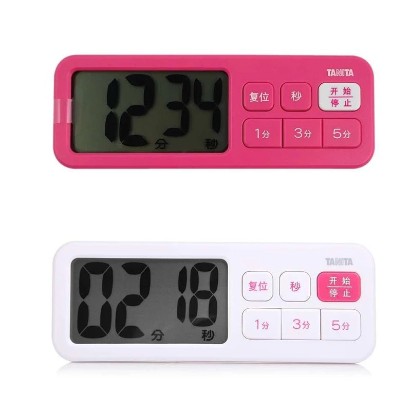 日本tanita百利達(dá)學(xué)習(xí)番茄計(jì)時(shí)器廚房烘焙倒計(jì)時(shí)定時(shí)器學(xué)生 TD-395 白色/粉紅色