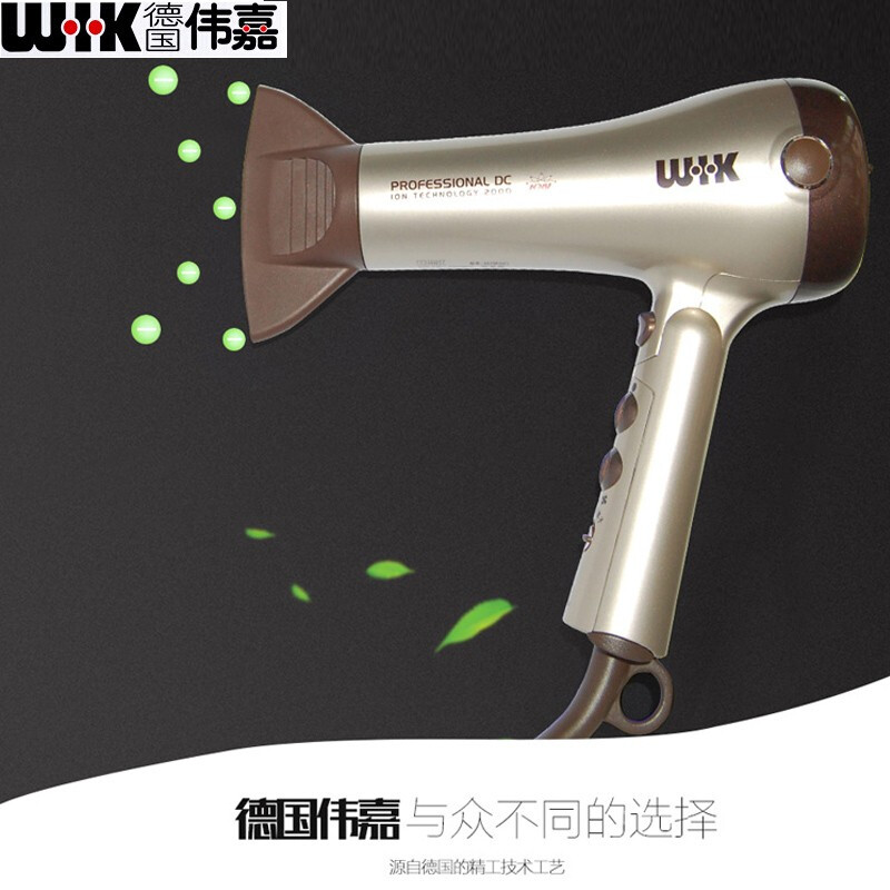 偉嘉（WIK） 德國(guó)電吹風(fēng)機(jī)家用 大功率 負(fù)離子折疊家庭酒店專用吹風(fēng)筒冷熱風(fēng) 5579FDCI香檳金/黑色
